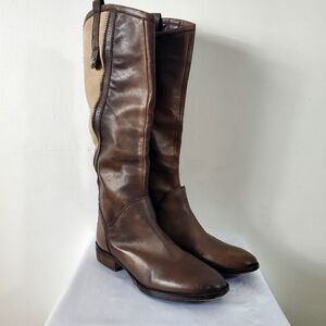 Sam Edelman Pateice Over The New Riding Boot 2 Brown Tones Size 9M